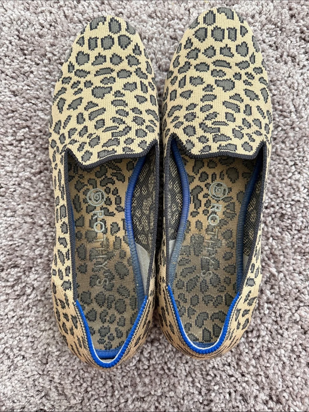 Women's Rothy’s Leopard Print Slip-On Flats